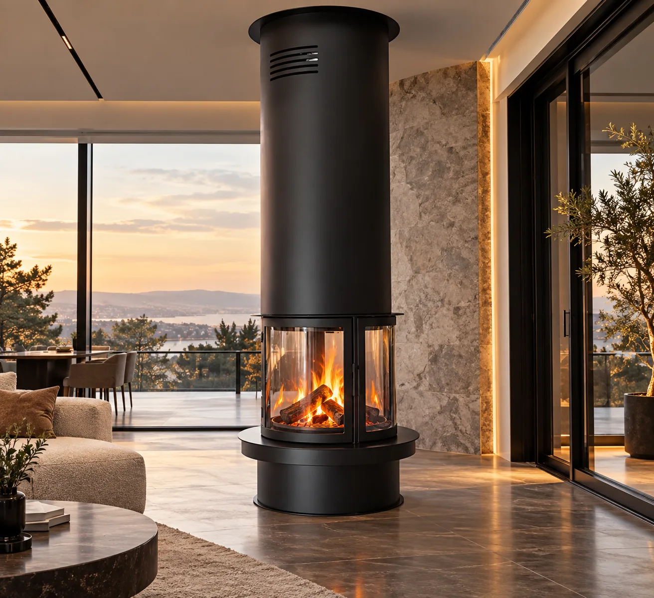 Steel Fire DIAMANTE Steel Fire şömine haznesi