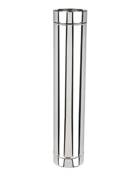 Steel Fire 1 Metre Krom Modül Boru Şömine Baca Borusu ürün görseli 1